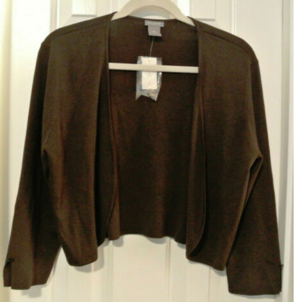 Ann Taylor Bolero Cardigan Sweater Silk Blend